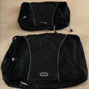 Black Mesh-Top Travel Bag Set by ebags